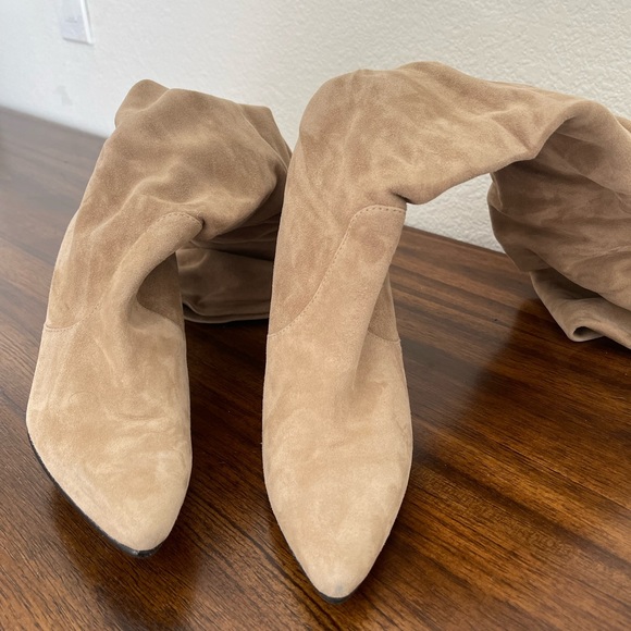 Stuart Weitsman suede boots brown/tan - Picture 2 of 6
